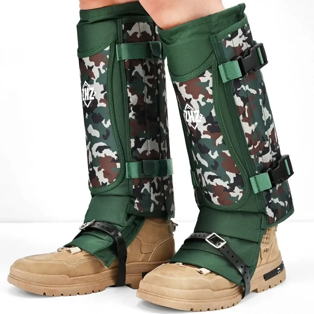 ZHZ Snake Gaiters Waterproof Adjustable Leg Chaps Army Green NEW